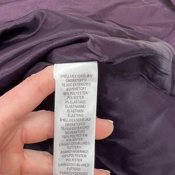 Adrianna Papell Dress Purple Sleeveless Jewel Neck Full-Length Evening Gown NWT - Picture 12 of 13